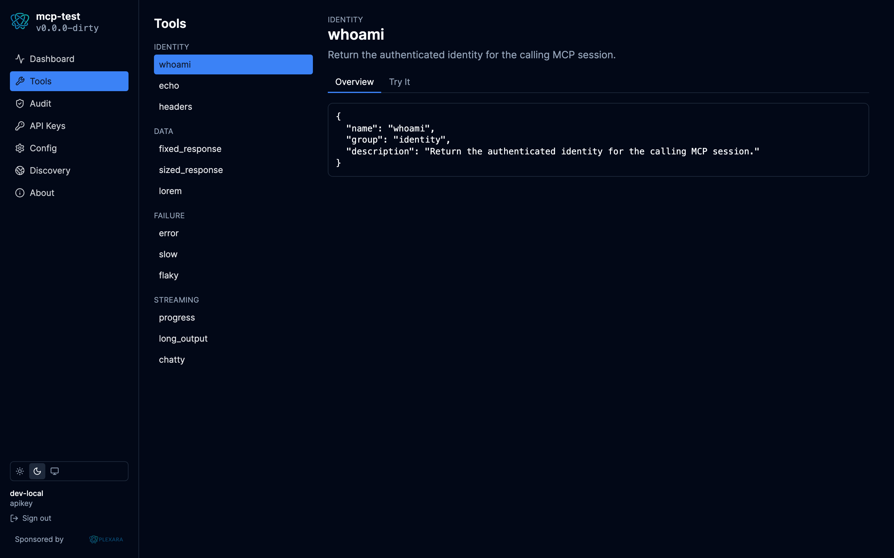 Portal Tools screen, dark theme