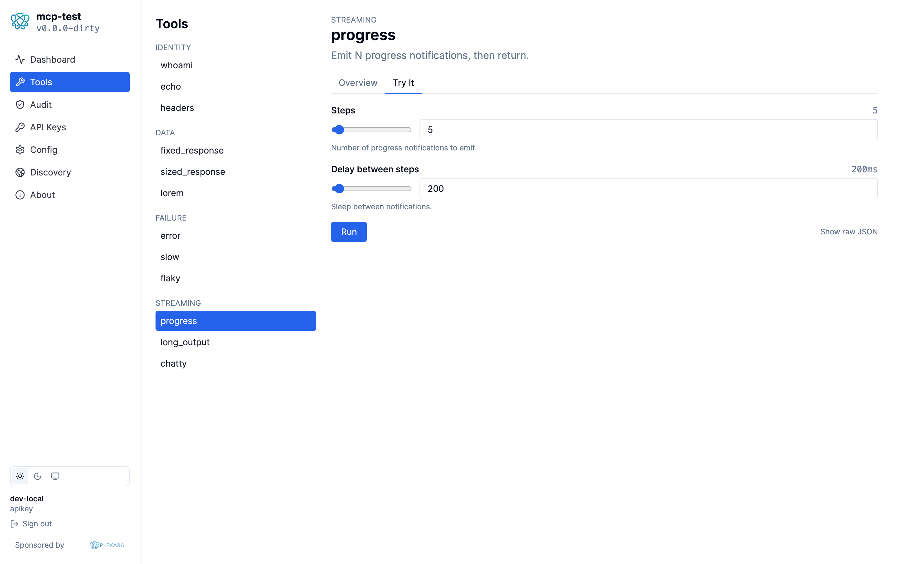 Portal Try it screen, light theme